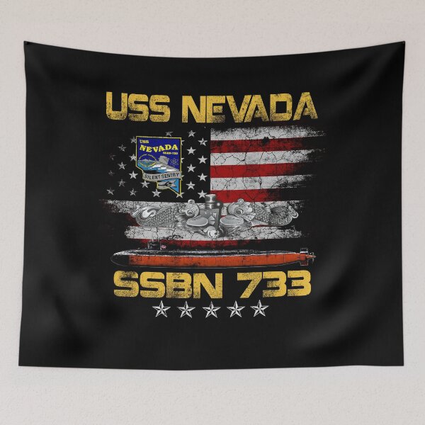 Item preview, USS Nevada SSBN 733 Submarine Badge Vintage designed and sold by Genesis68.