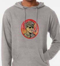World War II General Corn Cob Pipe Watercolor Lightweight Hoodie