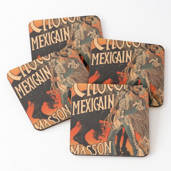Item preview, retro chocolat mexicain masson paris vintage reclame designed and sold by CorasPosters.