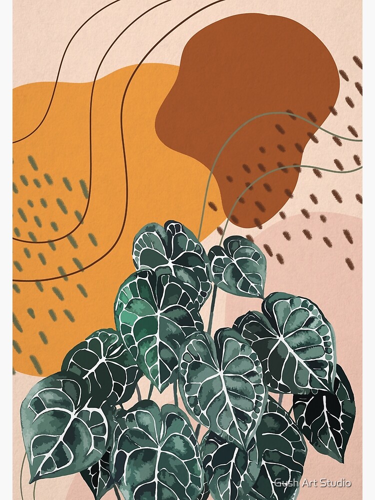 Mid Century Modern, Abstract Botanical Illustration