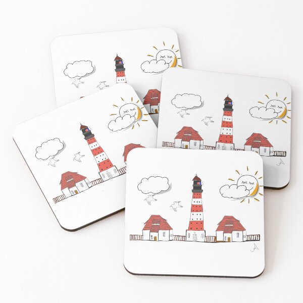 Item preview, Westerhever lighthouse drawing designed and sold by Nordseedeern.