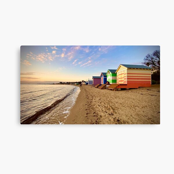 Brighton Beach Bathing Boxes Canvas Print