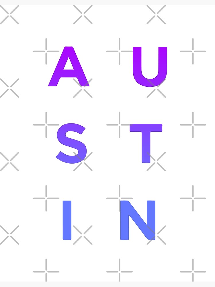 "Austin, Texas Minimal Gradient Text Quote" Poster by designdroplet