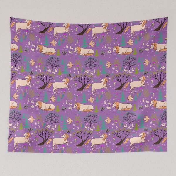 Item preview, Magic forest with unicorns designed and sold by burbura.