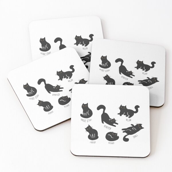 Item preview, Black cats chilling, judging and being spooky designed and sold by crealizable.