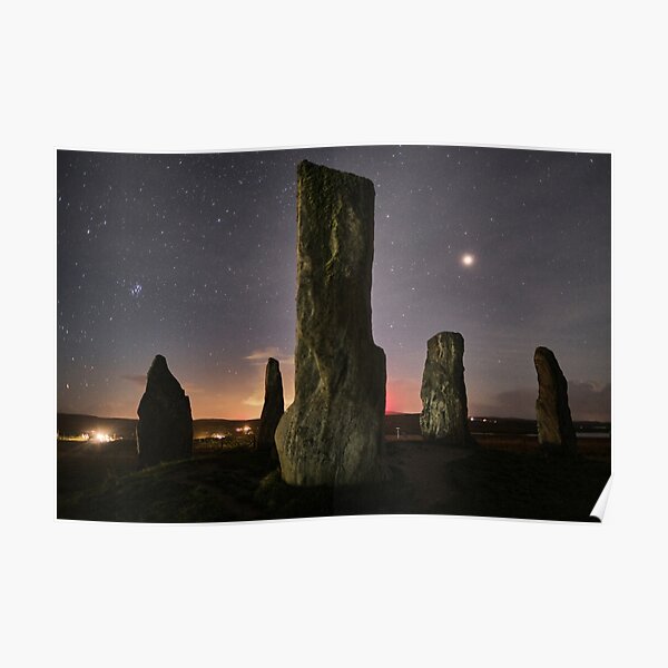 Callanish, Mars and the Pleiades Poster