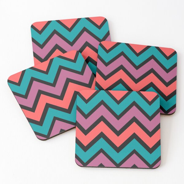 Item preview, TEAL,PINK AND BLACK ZIGZAG LINE designed and sold by Sharon111.