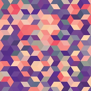 Artwork thumbnail, Colorful Abstract Cubes Pattern by TSlayerMerch