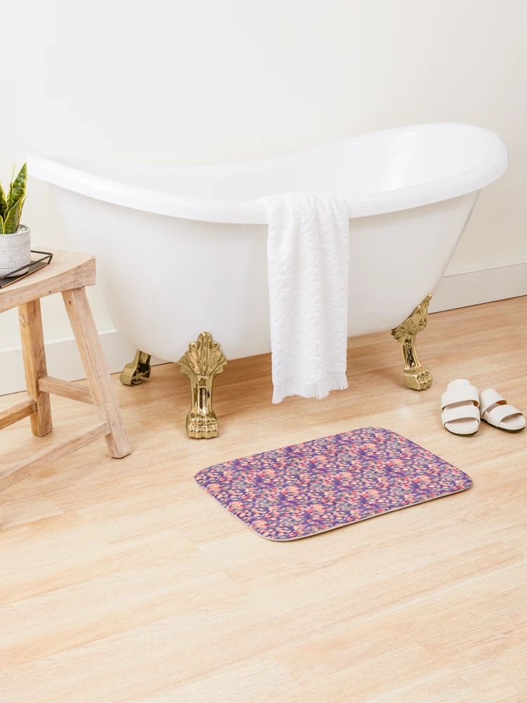 Thumbnail 2 of 6, Bath Mat, Colorful Abstract Cubes Pattern designed and sold by TSlayerMerch.