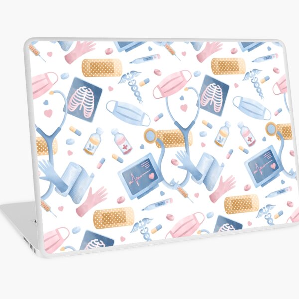 Item preview, Watercolor Nurse | Dr Medical Collage Blue Pink designed and sold by HHeartsDesigns.