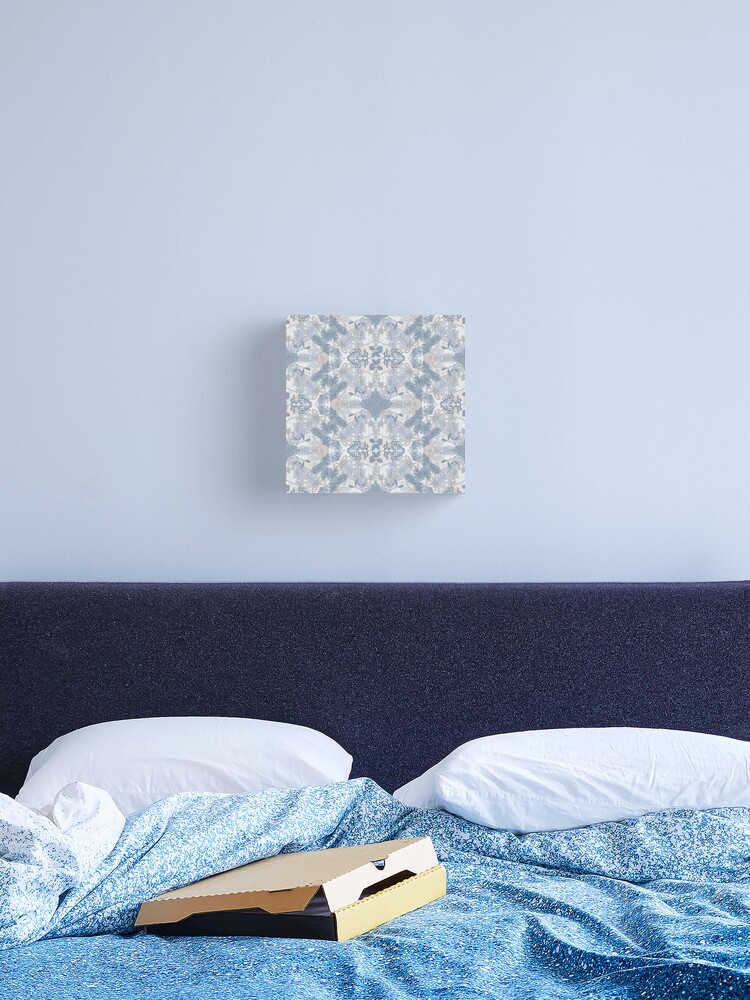 Thumbnail 2 of 3, Canvas Print, Winter Evergreens Surface Pattern Design designed and sold by karolfuldesigns.