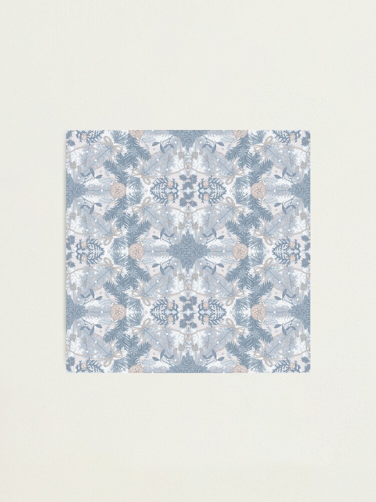 Thumbnail 1 of 3, Photographic Print, Winter Evergreens Surface Pattern Design designed and sold by karolfuldesigns.