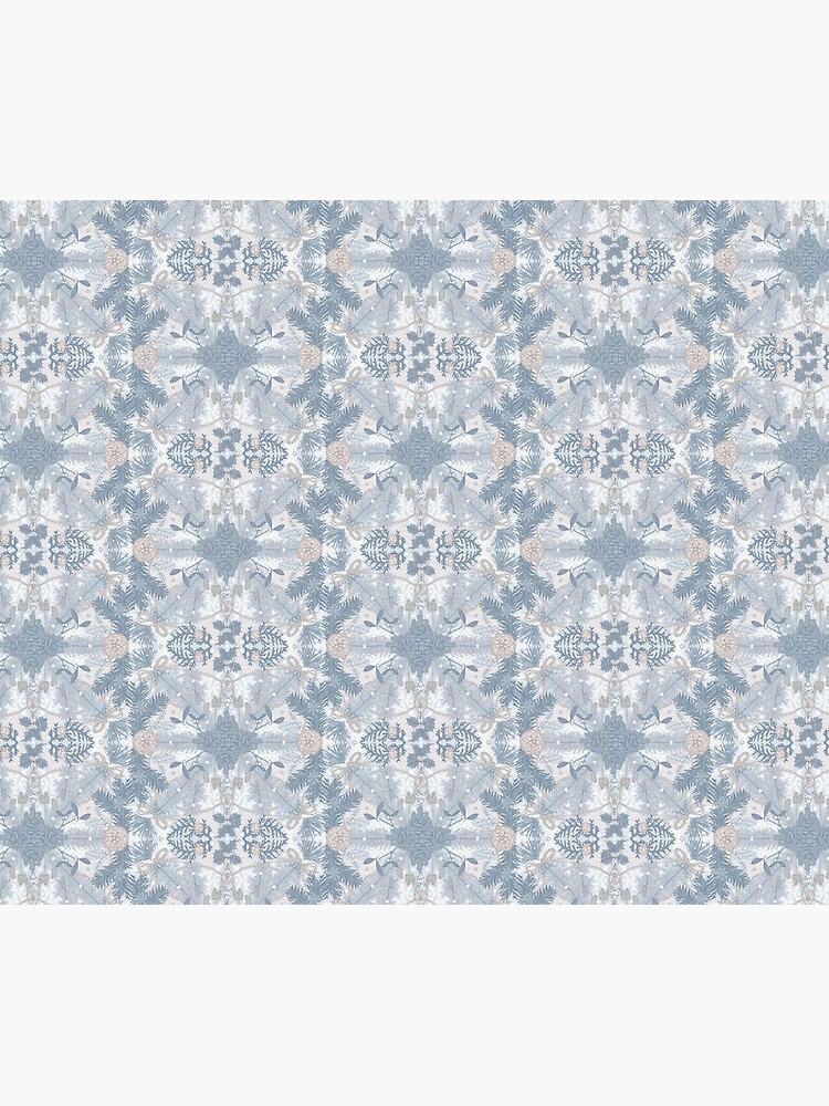Thumbnail 2 of 2, Duvet Cover, Winter Evergreens Surface Pattern Design designed and sold by karolfuldesigns.