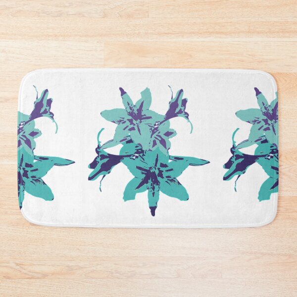 Item preview, Blue Teal Flowers Pop Art Abstract designed and sold by Trixiloo.
