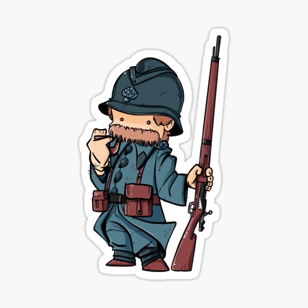 Victor Truchon, the hairy man of the armistice Sticker