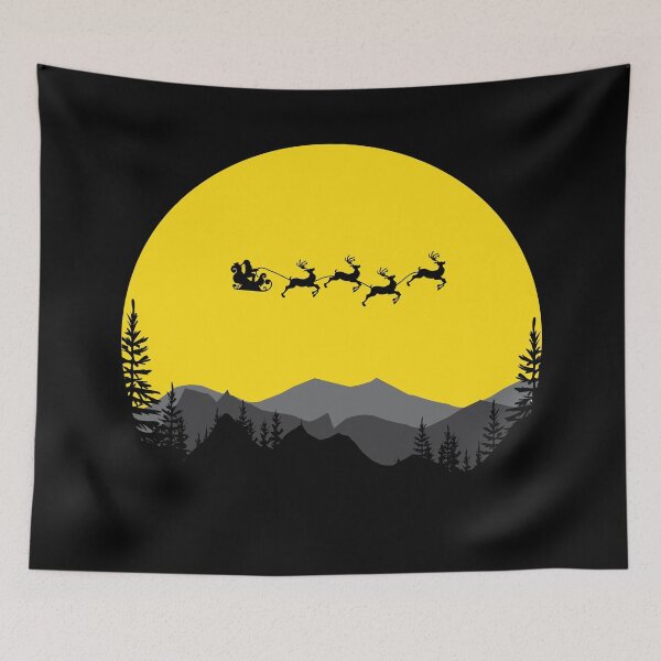 Item preview, Christmas and Santa with reindeer flying over the mountains on a background of the moon watercolor flat design. Iphone or Samsung phone Case & Cover designed and sold by RoManSmArt.