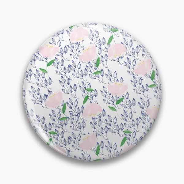 Item preview, A fresh flower pattern on a white background designed and sold by ChatterFox.
