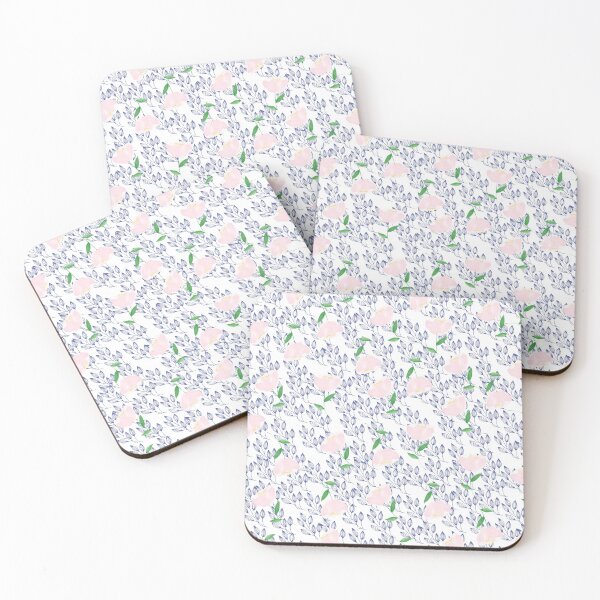 Item preview, A fresh flower pattern on a white background designed and sold by ChatterFox.