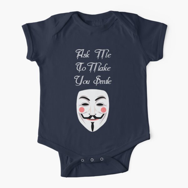 ASK ME TO MAKE YOU SMILE Short Sleeve Baby One-Piece
