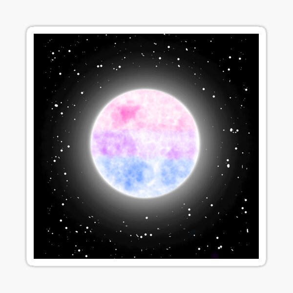Bisexual Moon Sticker