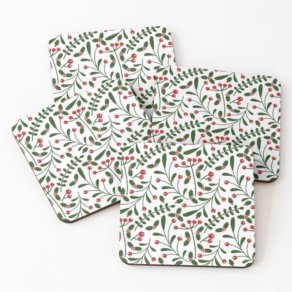 Item preview, Christmas / Winter Leaves and Berries Pattern designed and sold by everinseason.