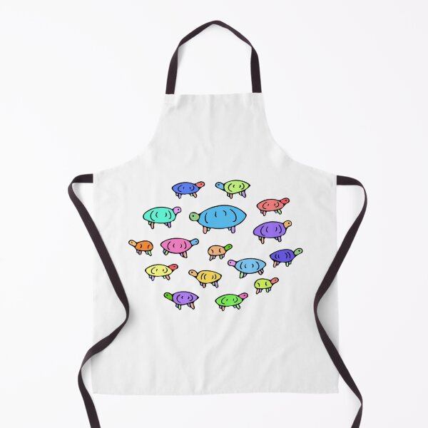 Item preview, Colorful Turtle Pattern, Cute Illustrated Turtles (white) designed and sold by Davey's Designs.