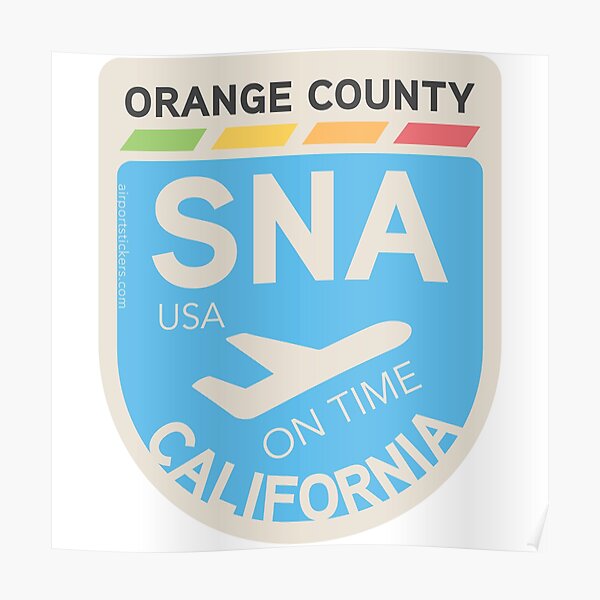 "Orange County airport code vcolors" Poster for Sale by Aviators