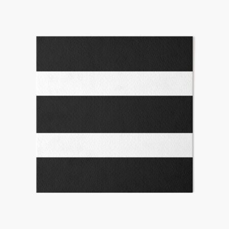 Black and white wide stripes Art Board Print
