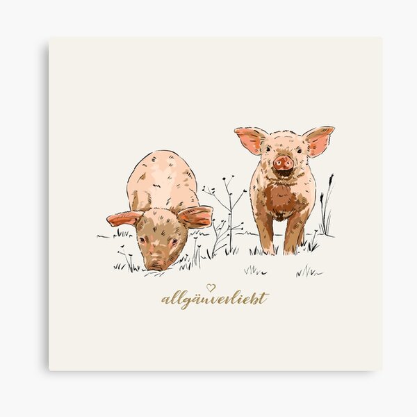 Item preview, allgäuverliebt – Two happy pigs designed and sold by allgaeuverliebt.