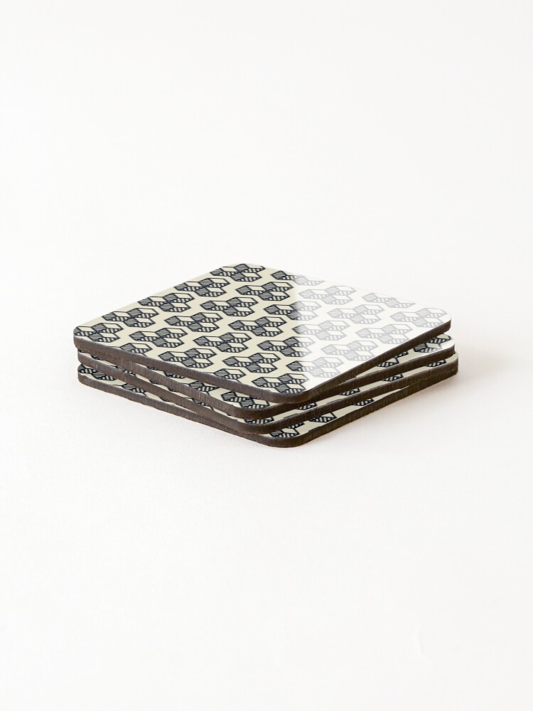 Thumbnail 4 of 5, Coasters (Set of 4), Box patterns designed and sold by Patternsonly.
