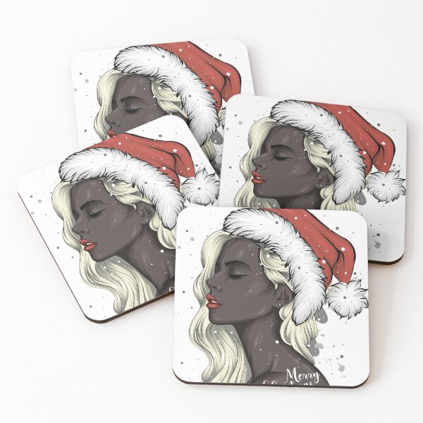 Item preview, Merry christmas lady in Red hat  designed and sold by arkhipoff.