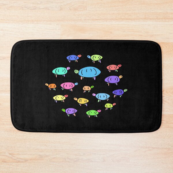 Item preview, Colorful Turtle Pattern, Cute Illustrated Turtles (black) designed and sold by Davey's Designs.