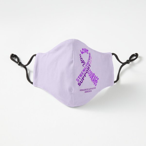 Hidradenitis Suppurativa Awareness - Purple Awareness Ribbon With Words Fitted 3-Layer