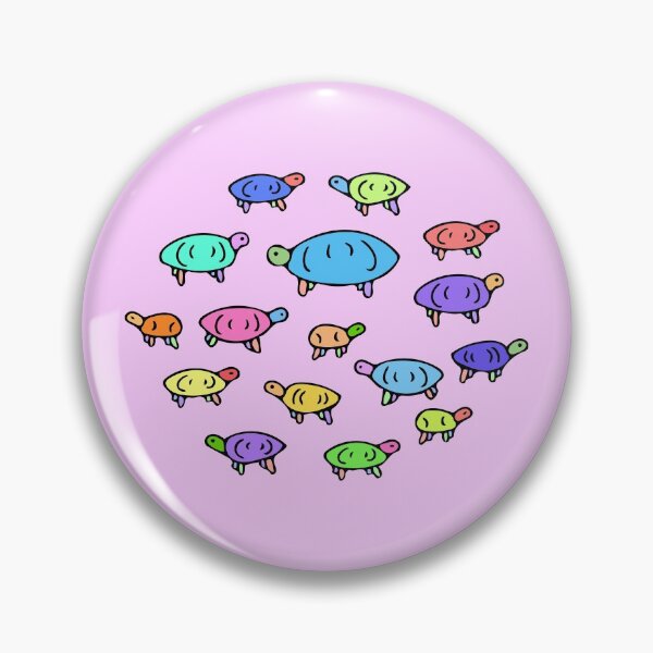 Item preview, Colorful Turtle Pattern, Cute Illustrated Turtles (pink) designed and sold by Davey's Designs.