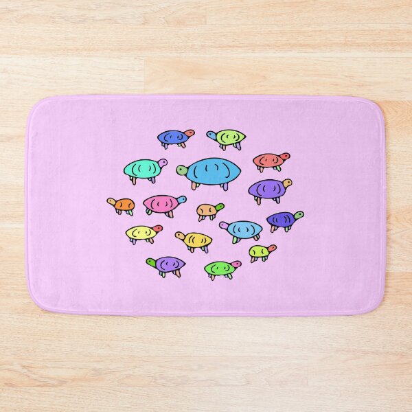 Item preview, Colorful Turtle Pattern, Cute Illustrated Turtles (pink) designed and sold by Davey's Designs.