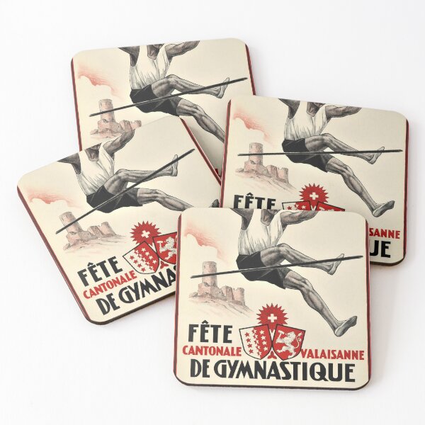 Item preview, retro fete cantonale valaisanne de gymnastique martigny vintage reclame designed and sold by CorasPosters.