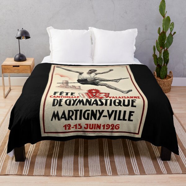 Item preview, retro fete cantonale valaisanne de gymnastique martigny vintage reclame designed and sold by CorasPosters.