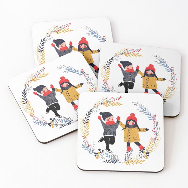 Item preview, Winter Ice Scating Kids designed and sold by Marinadraws.