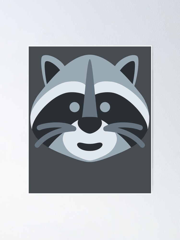 Raccoon Face Gift Poster By MKMemo1111 Redbubble   Fposter,small,wall Texture,product,750x1000 