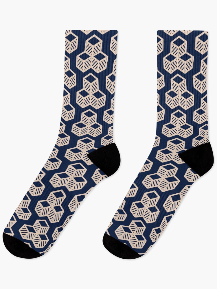 Thumbnail 1 of 5, Socks, Cube patterns designed and sold by Patternsonly.