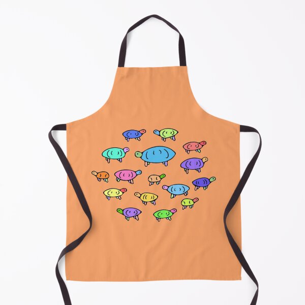 Item preview, Colorful Turtle Pattern, Cute Illustrated Turtles (orange) designed and sold by Davey's Designs.