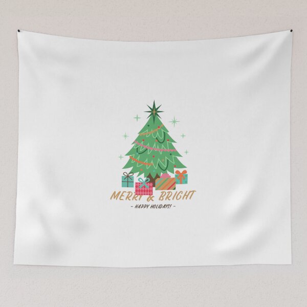 Item preview, Merry & Bright - Happy Holidays - designed and sold by unikologo.