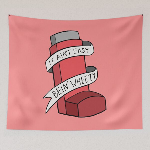 Item preview, It ain't easy bein' wheezy (Red) Asthma designed and sold by BaconPancakes21.