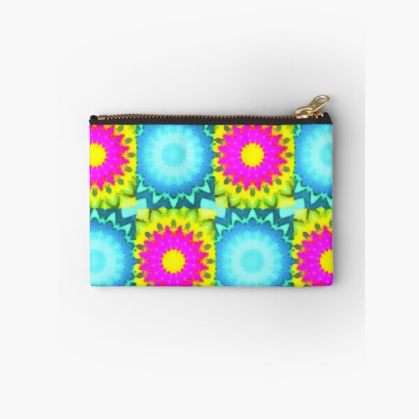 Item preview, Neon Pink, Blue And Yellow Flower Checkerboard Pattern Print designed and sold by Mary Riley.