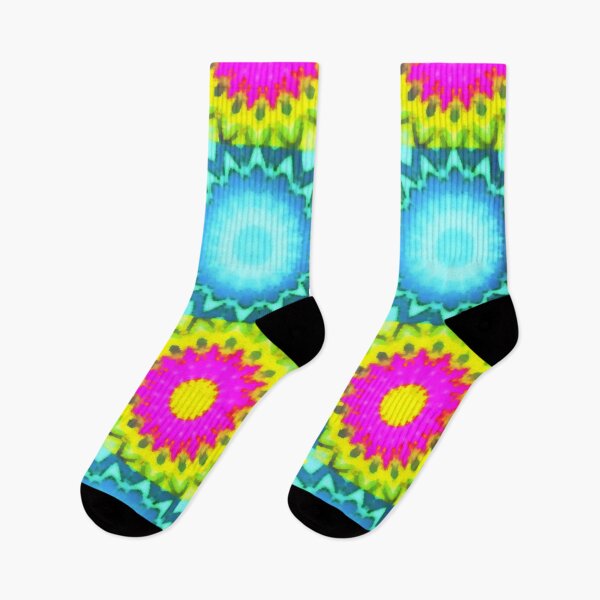 Item preview, Neon Pink, Blue And Yellow Flower Checkerboard Pattern Print designed and sold by Mary Riley.