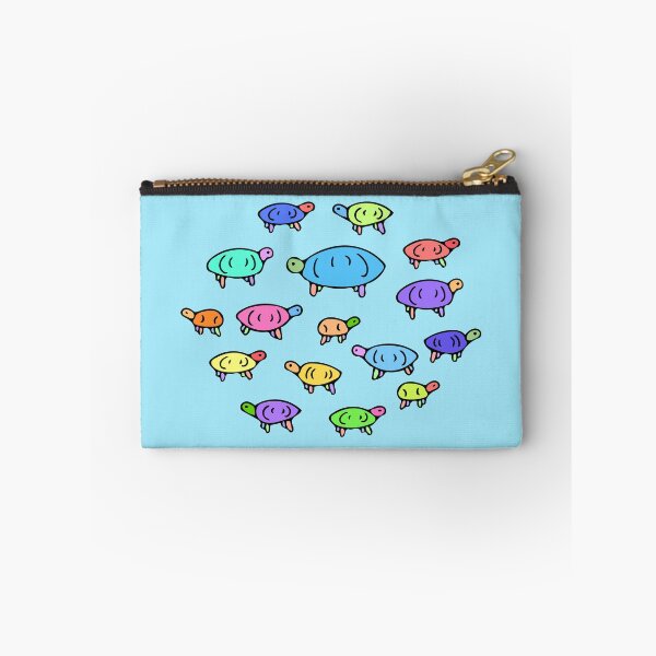 Item preview, Colorful Turtle Pattern, Cute Illustrated Turtles (blue) designed and sold by Davey's Designs.