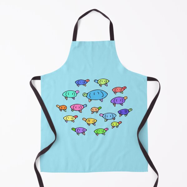 Item preview, Colorful Turtle Pattern, Cute Illustrated Turtles (blue) designed and sold by Davey's Designs.