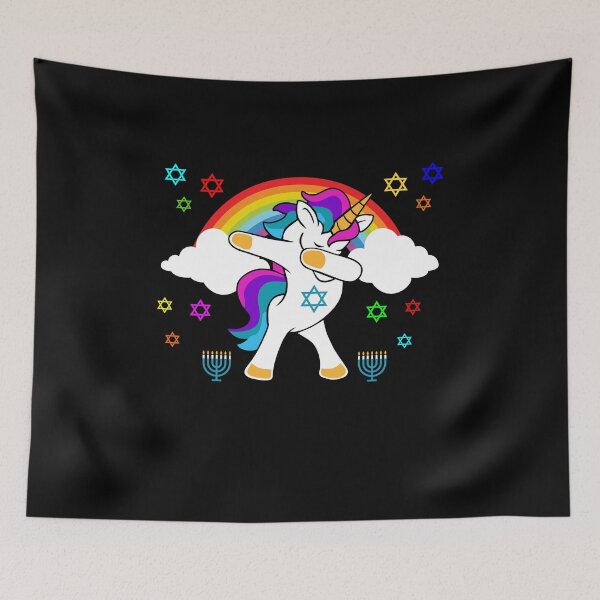 Item preview, Hanukkah Unicorn Dabbing Jew Chanukah designed and sold by Ibu83.