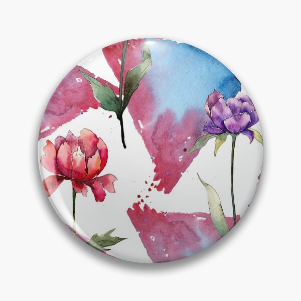 Item preview, Purple and red peonie flower pattern designed and sold by RoyalPeople.