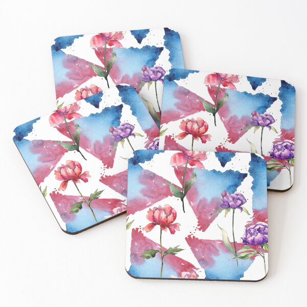 Item preview, Purple and red peonie flower pattern designed and sold by RoyalPeople.